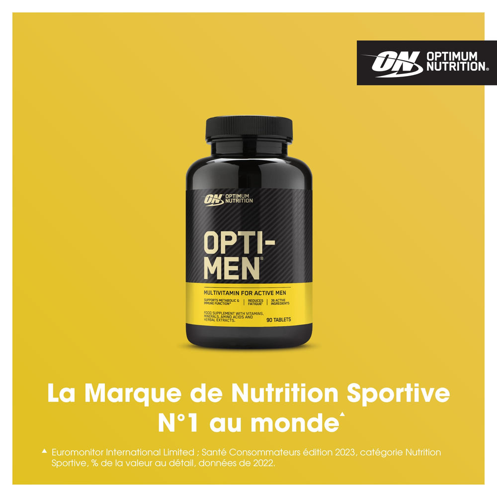 Opti-Men tablets close-up showing capsules and coating