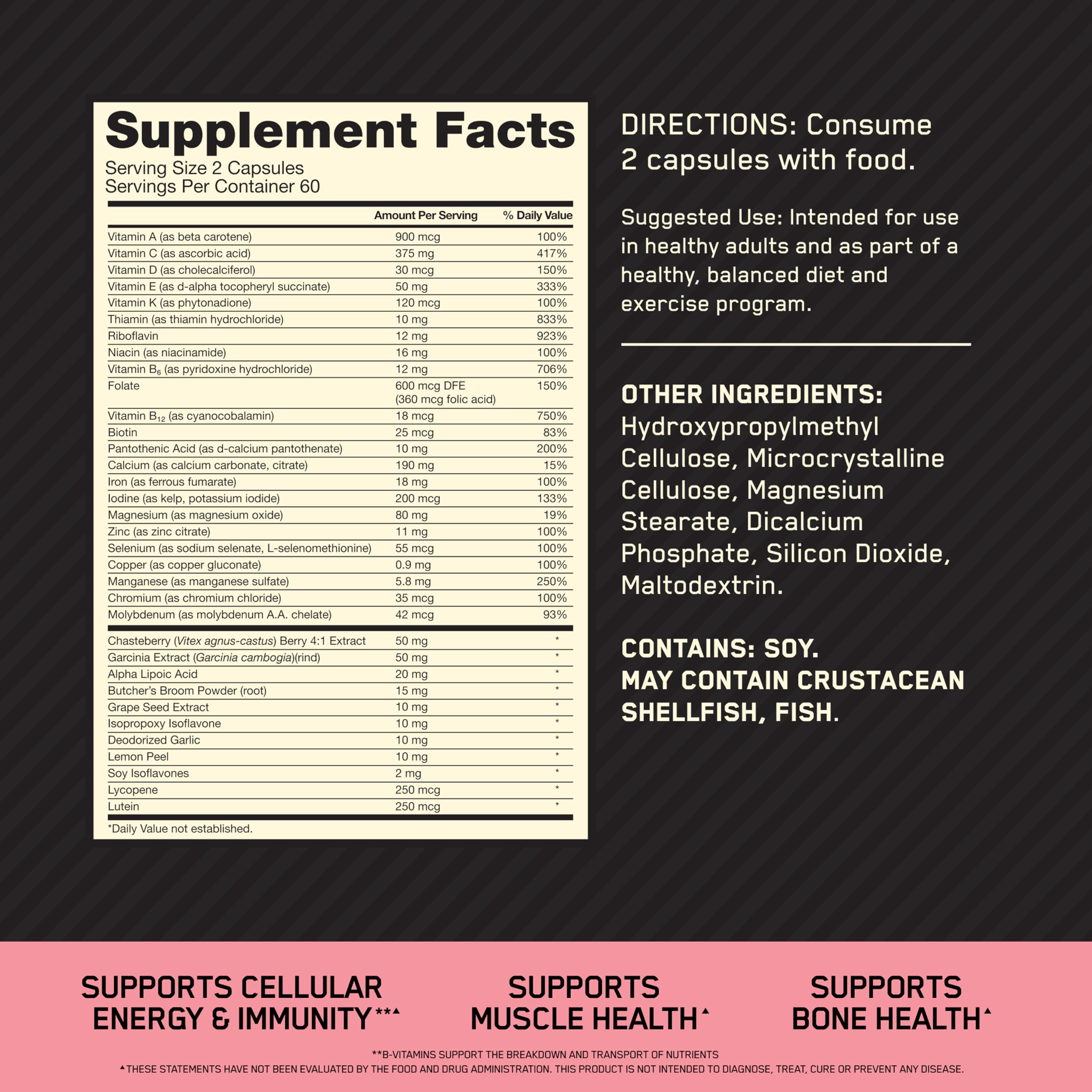 Optimum Nutrition Opti-Women bottle top view showing capsules ready for daily use.