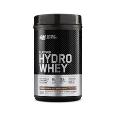 Optimum Nutrition Platinum Hydrowhey Turbo Chocolate tub highlighting ultra-pure whey for fast absorption