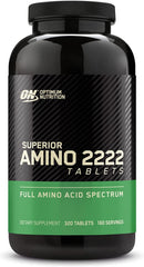 Optimum Nutrition Superior Amino 2222 tablets bottle for convenient daily amino supplementation.