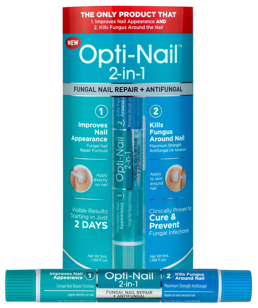 Opti-Nail 2 en 1: tratamiento antifúngico para uñas de los pies que hidrata.