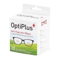 OptiPlus anti-fog wipes for glasses delivering quick-dry, streak-free clarity