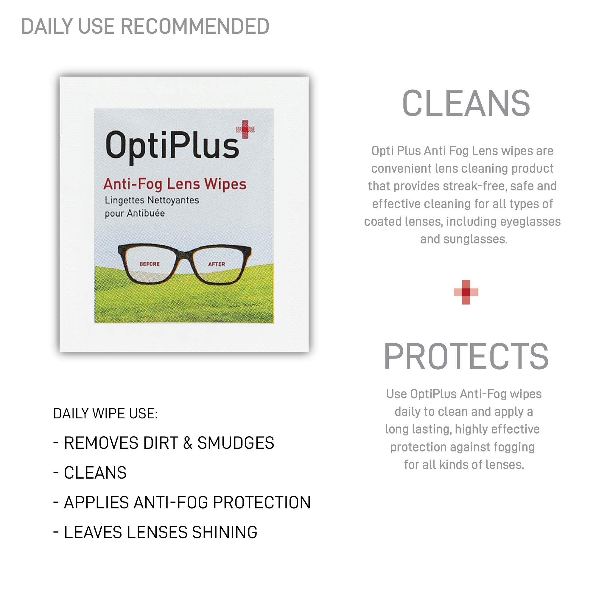 OptiPlus individually wrapped wipes ideal for travel and busy environments