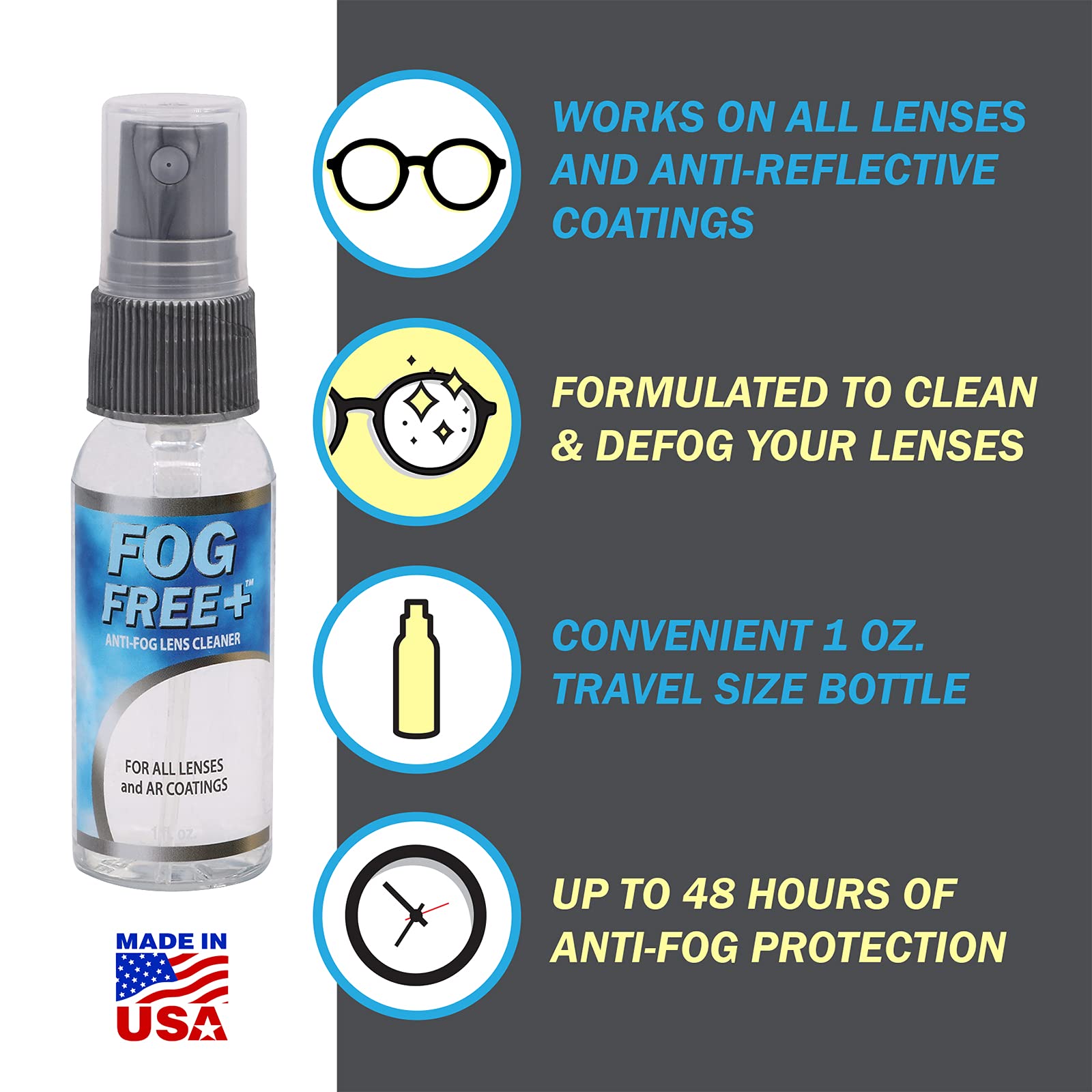 OptiSource Fog Free Plus offers crystal-clear vision with no streaks.
