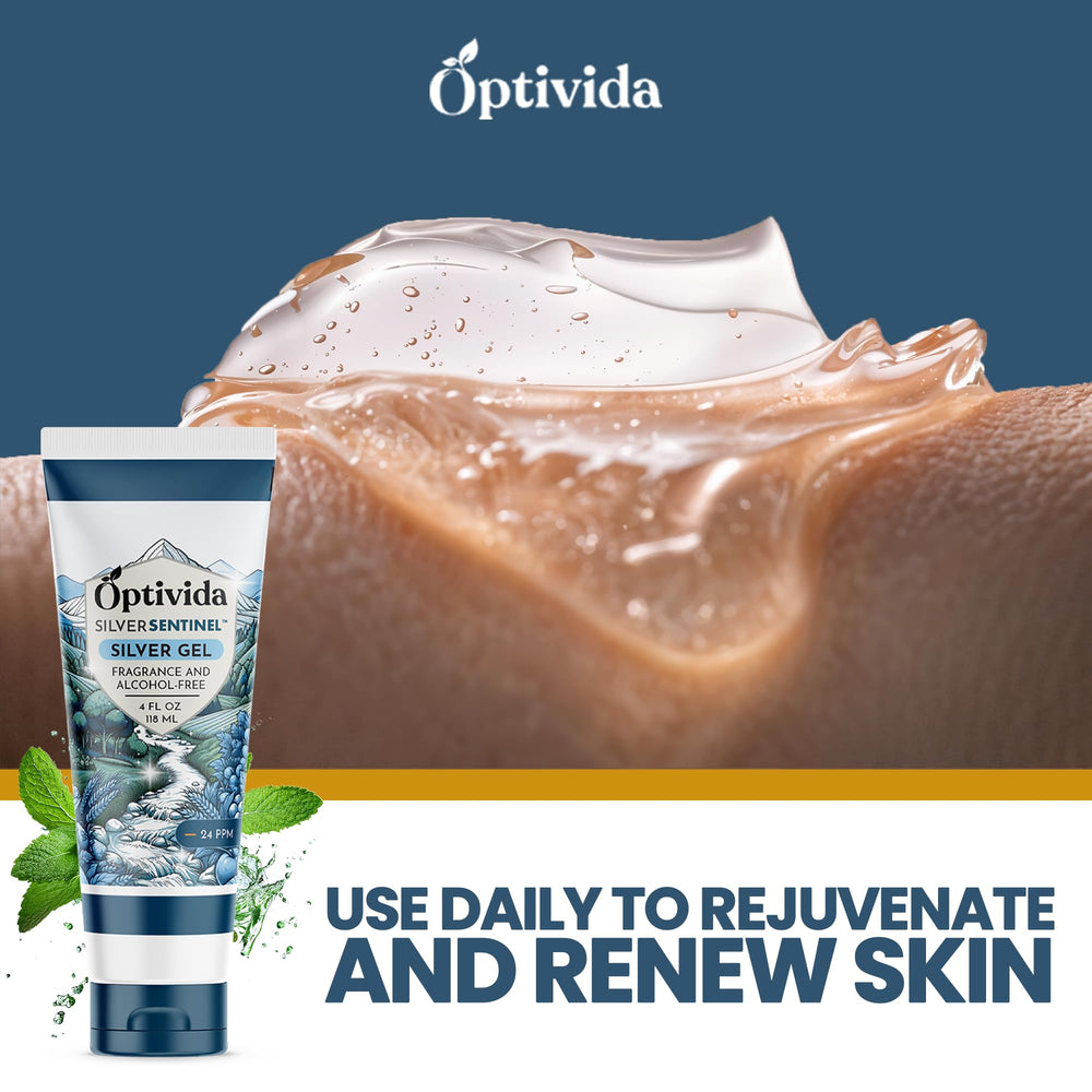 OPTIVIDA Colloidal Silver Gel in a first aid kit context for quick access.