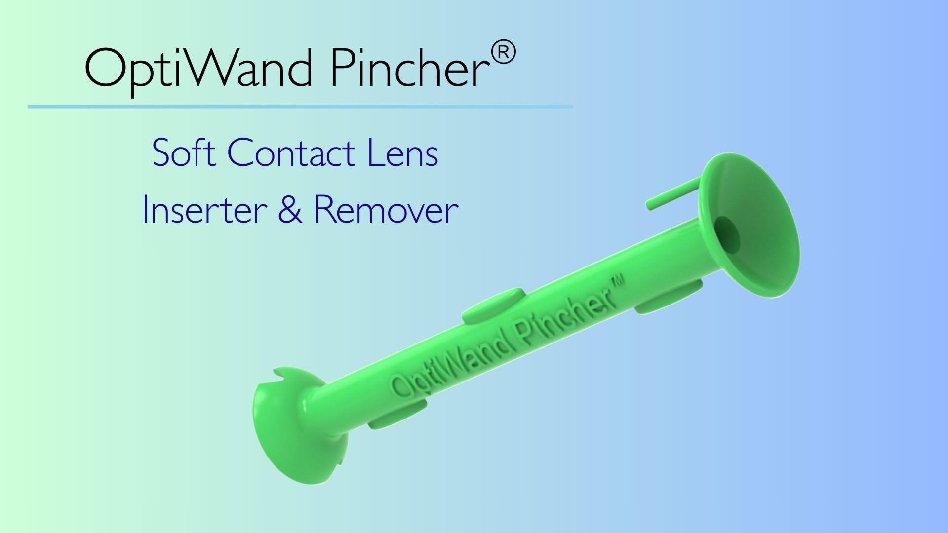 OptiWand Soft-Lens Inserter Grip enhances precision for small eyes.