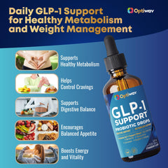 OptiWav GLP-1 Support strawberry flavor closeup highlighting a tasty daily routine