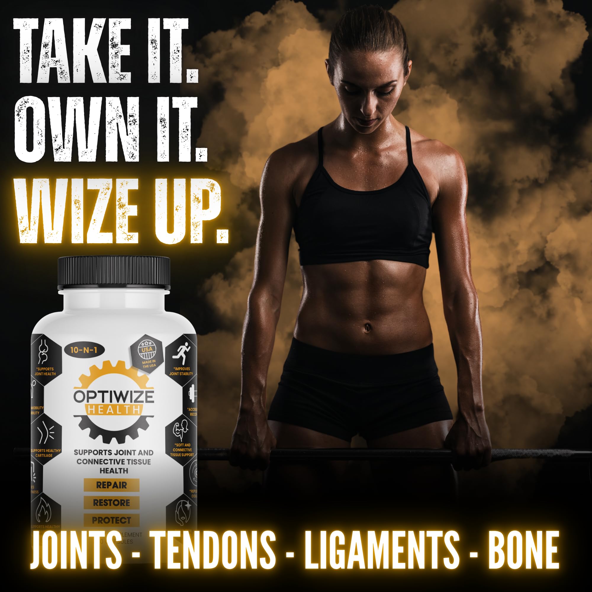 Peppermint-scented OptiWize bottle for a refreshing finish.