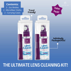 Optix 55 vinyl pouches with snap closures keep the kit organized.