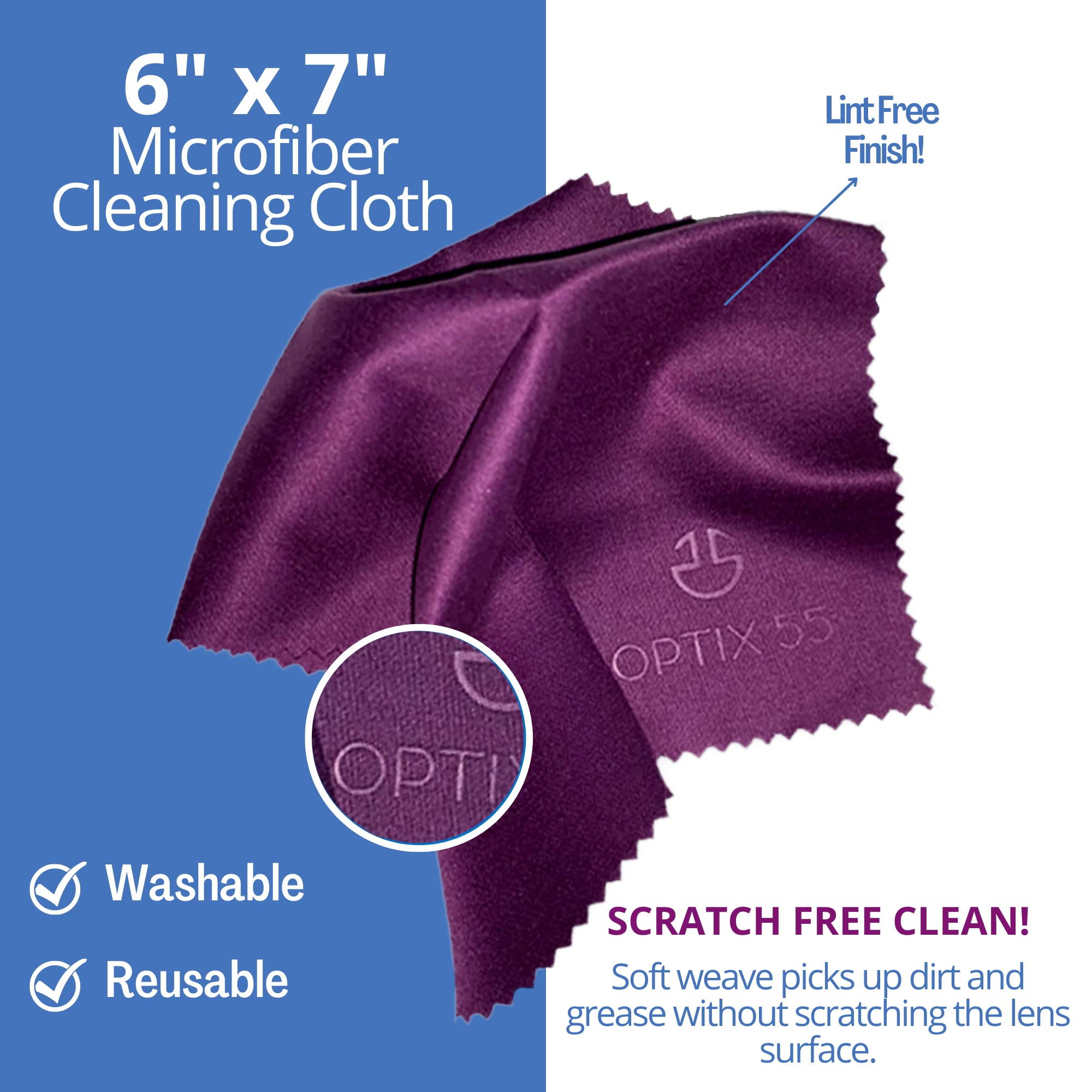 Travel-friendly Optix 55 kit fits in bags for on-the-go cleaning.