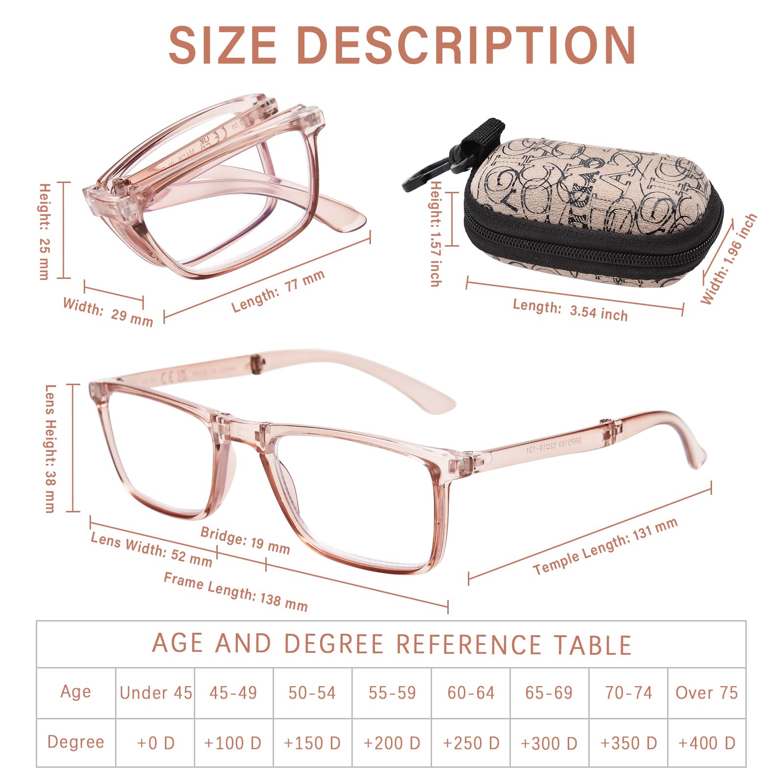 OPTOFENDY folding reading glasses in clear, versatile and subtle.