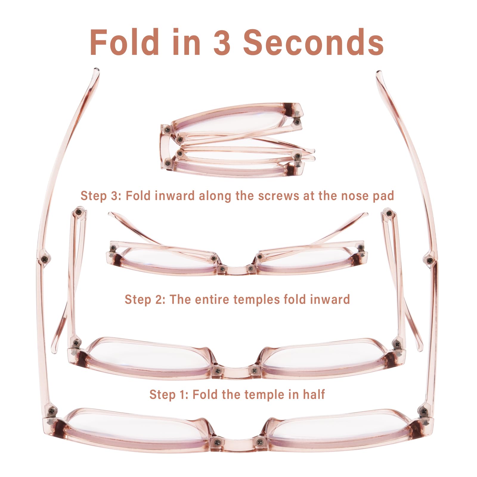 OPTOFENDY folding reading glasses in grey, stylish and practical.