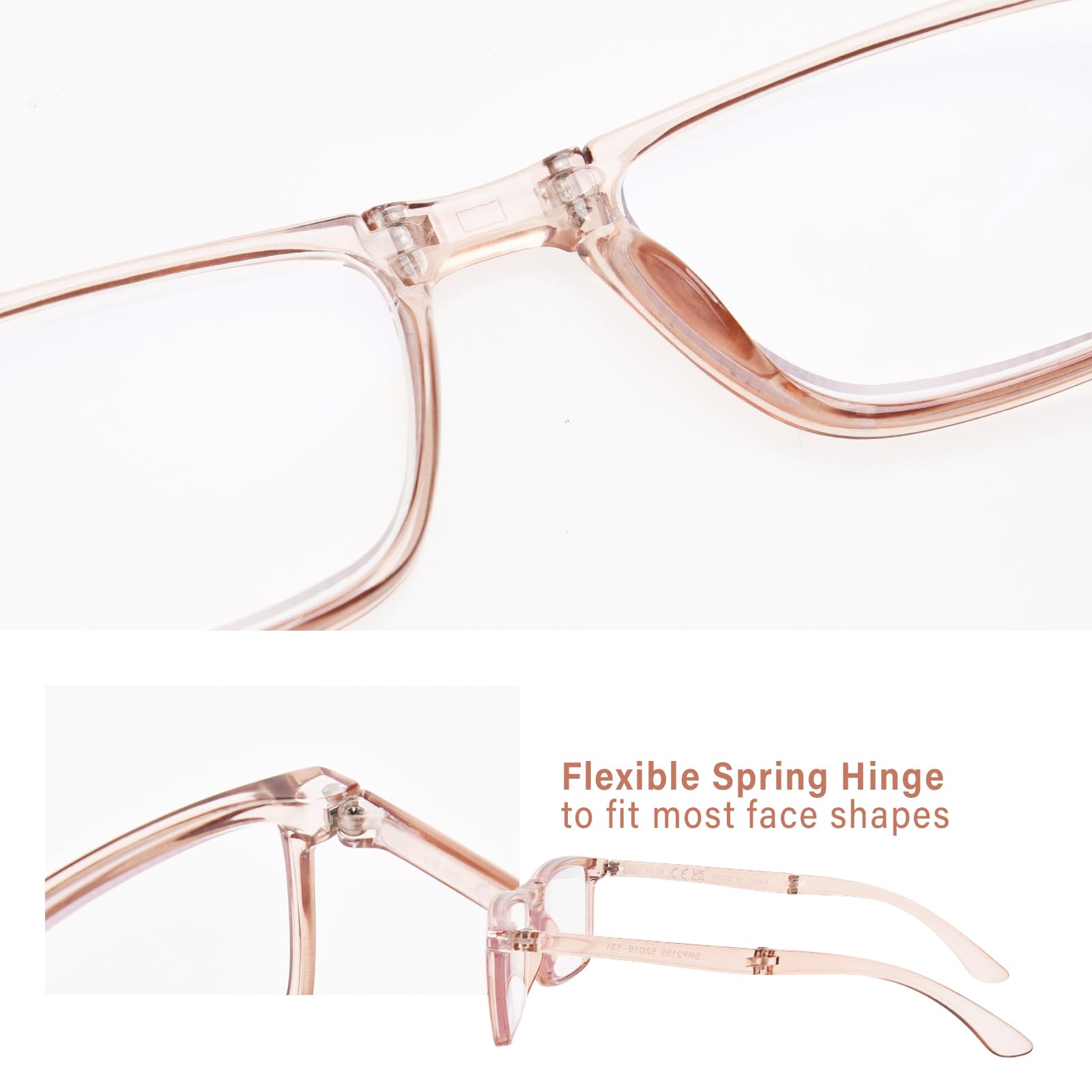OPTOFENDY folding reading glasses in light brown, compact and comfortable to wear.