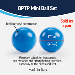 OPTP Mini Balls foot massage, target plantar tension with gentle pressure.