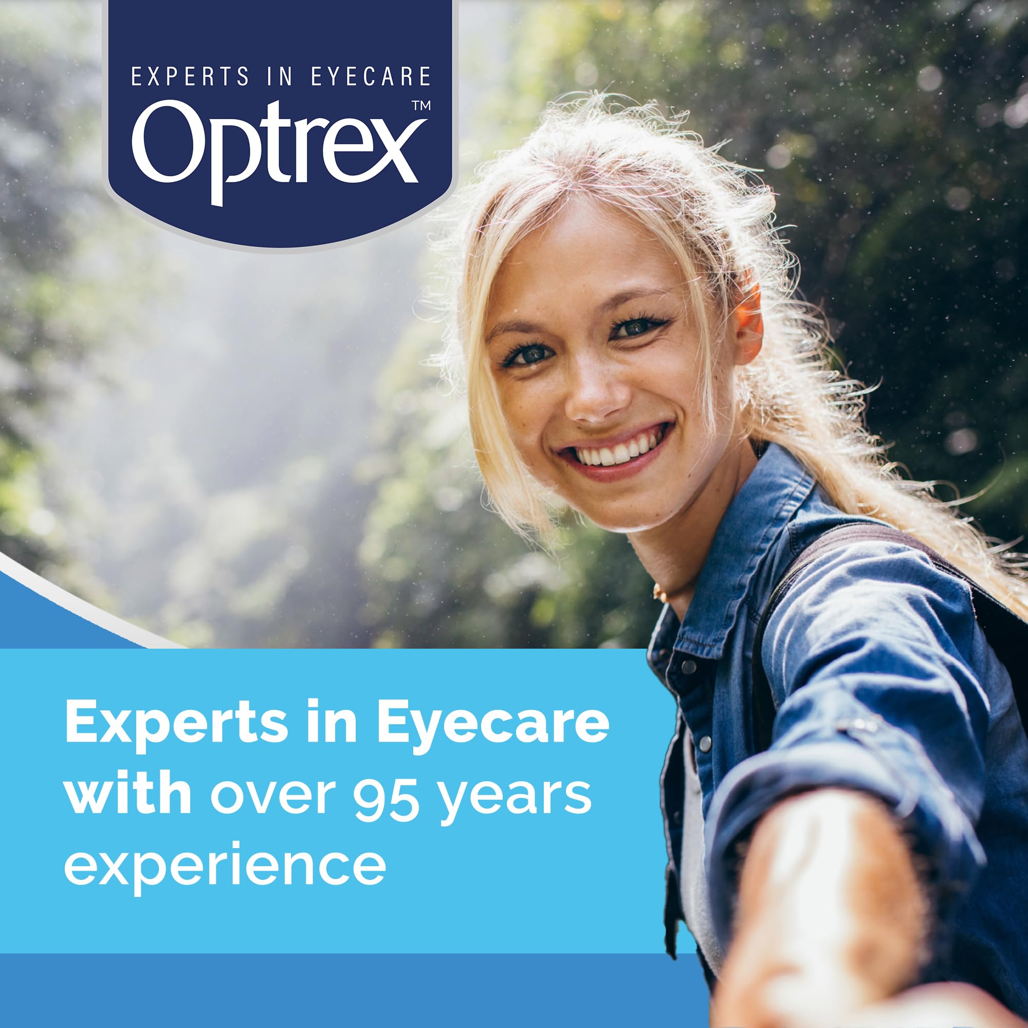 Optrex Enjuague Ocular Multi-acción, protegido contra polvo y ambiente contaminado.