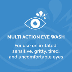 Optrex Enjuague Ocular Multi-acción, gotero para dosificación suave.