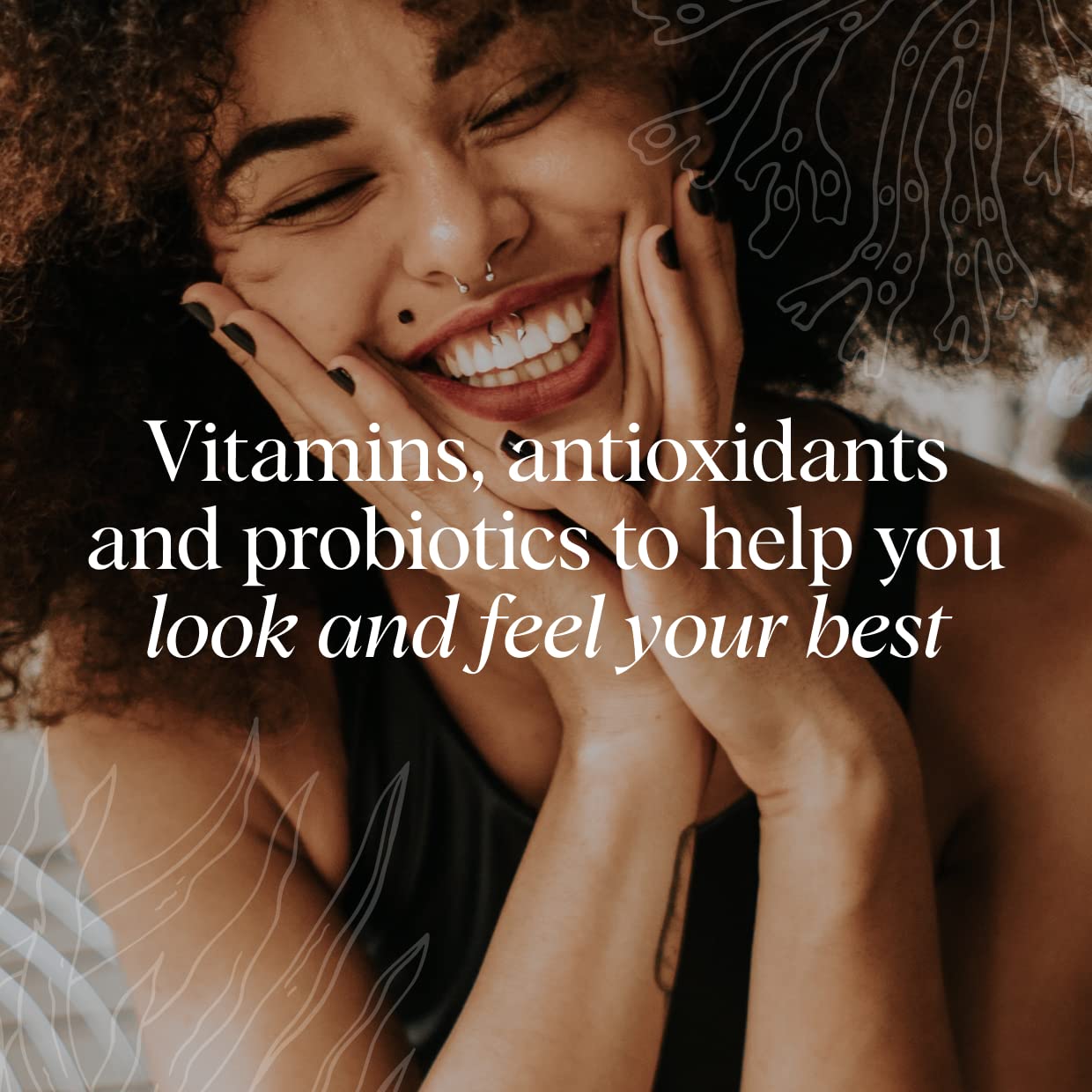 Ora Organic BeYouTiful capsules close-up, ready for daily use to support hair, skin, and nails.