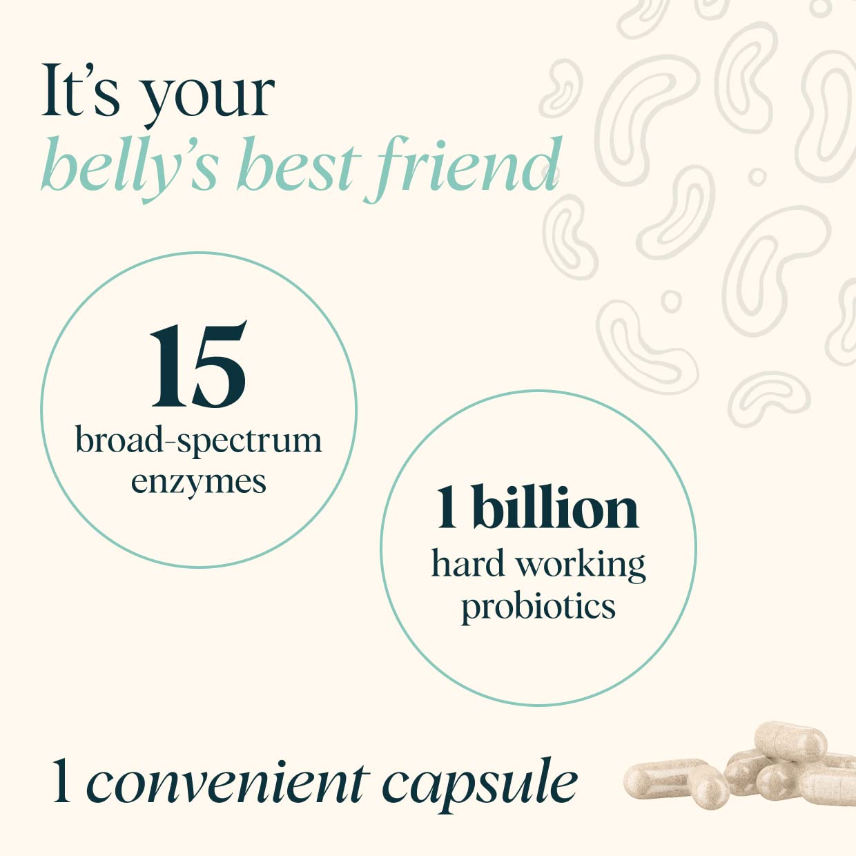 Ora Organic Break It Down bottle and cap showing probiotic support for gut balance