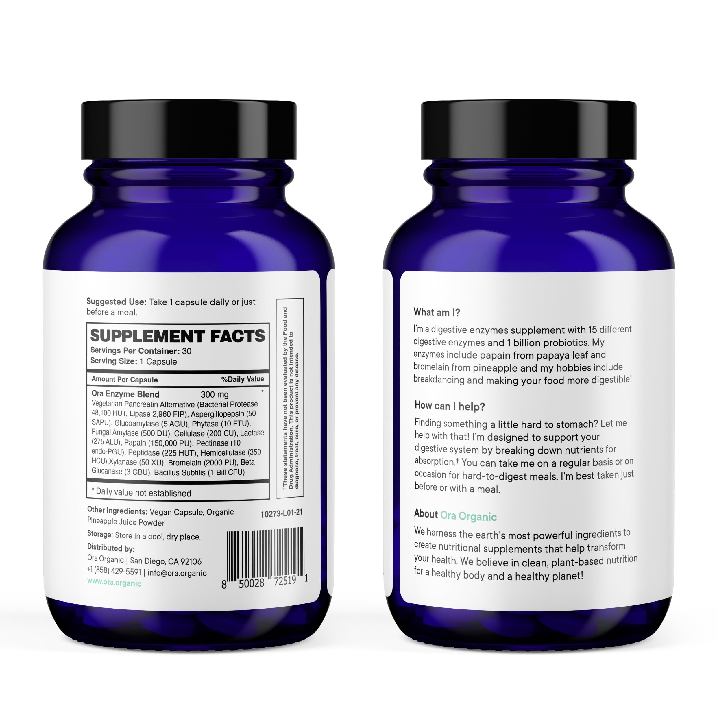 Ora Organic Break It Down probiotic icon suggesting gut microbiome support