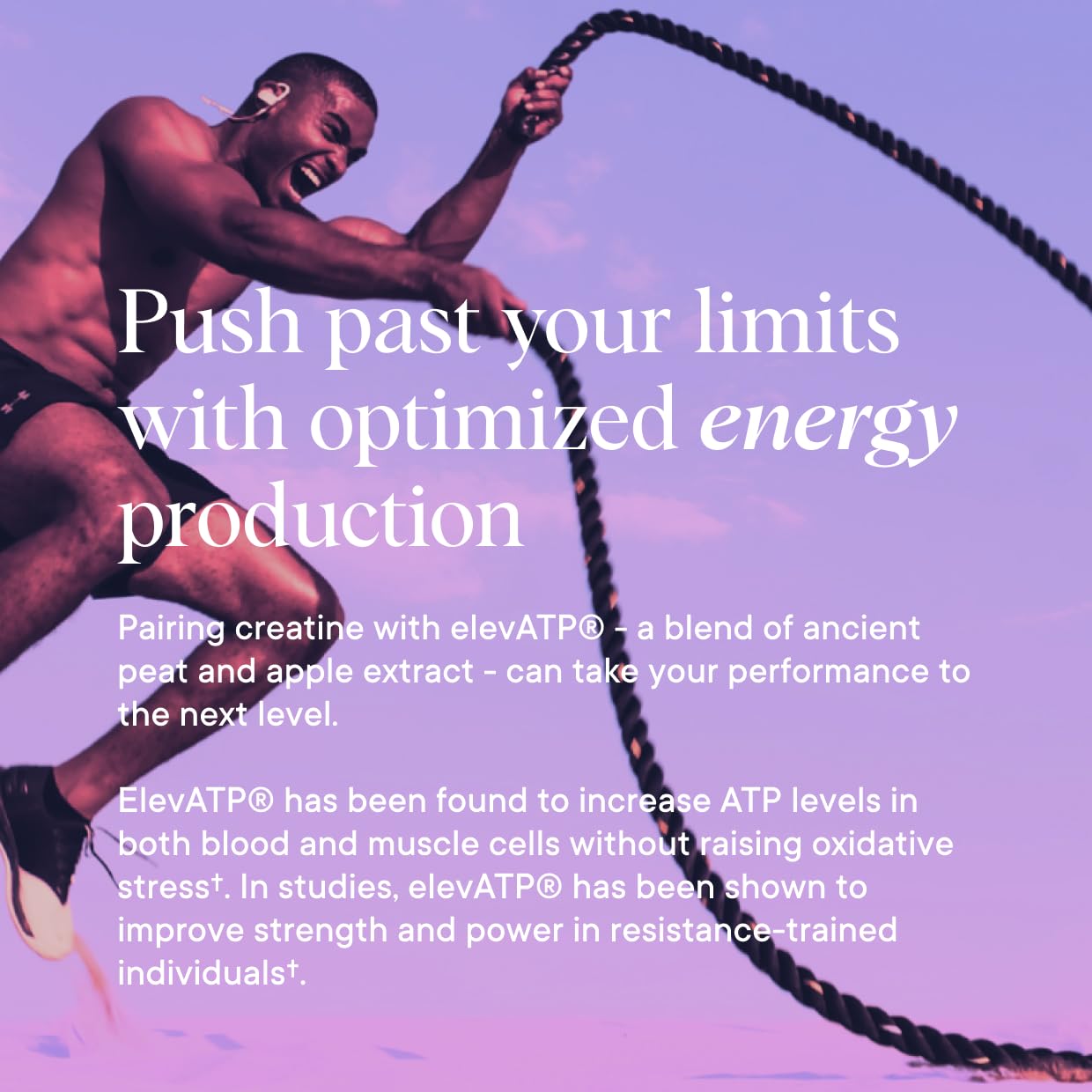Athlete training session with hydrated Ora Organic Creatine Monohydrate shake