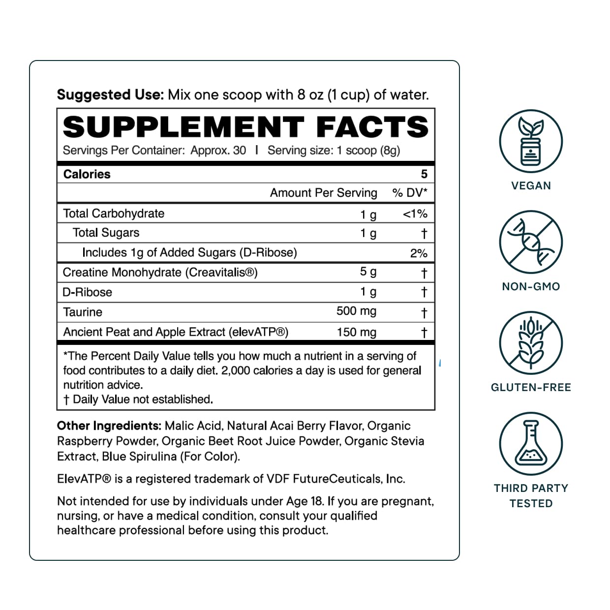Shaker with Ora Organic Creatine Monohydrate dissolving in water with no grit