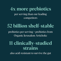 Ora Organic Probiotics 11-acid-resistant strains bottle indicating gut resilience