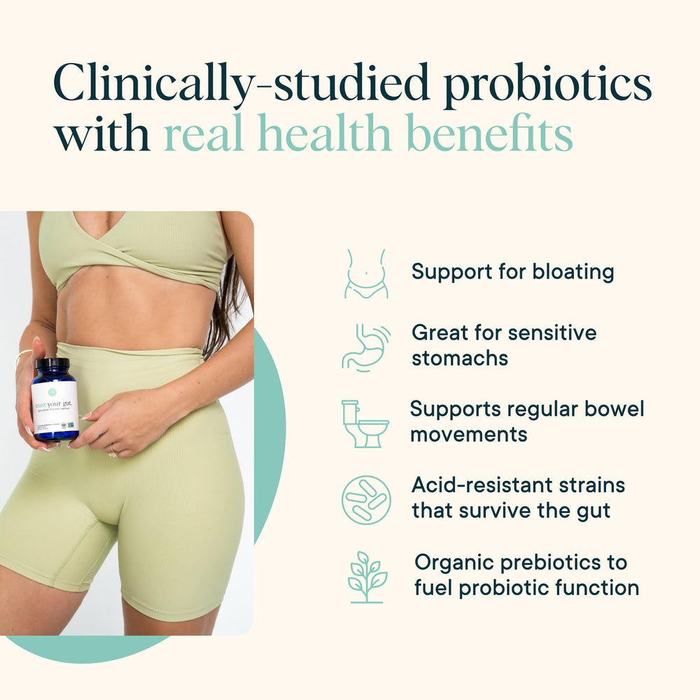 Ora Organic Probiotics capsules packaging highlighting travel-friendly, acid-resistant capsules.