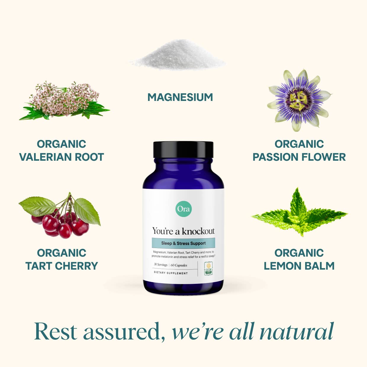 Ora Organic Sleep Aid magnesium-citrate-label underscores bioavailable magnesium benefit