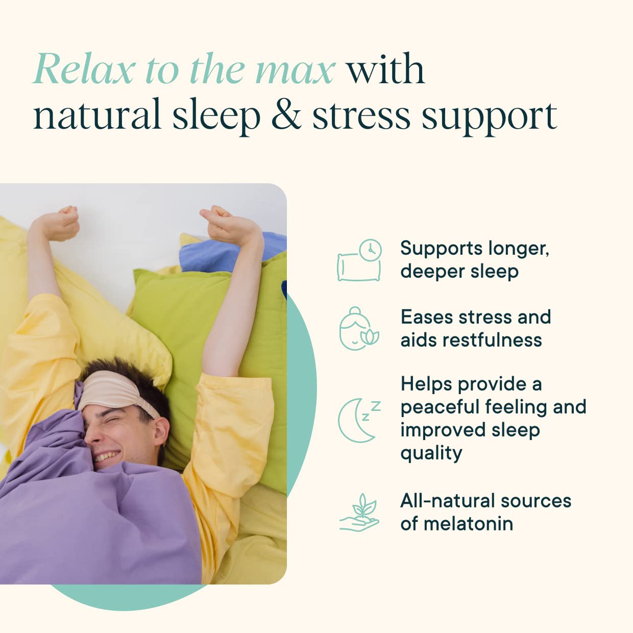 Ora Organic Sleep Aid tart-cherry-fruit image hints plant-based melatonin source