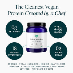 Ora Organic Vegan Protein Powder scoop showing a standard serving for post-workout shakes.