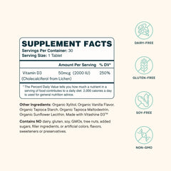 Ora Organic Vitamin D3 lichen-derived tablet close-up texture
