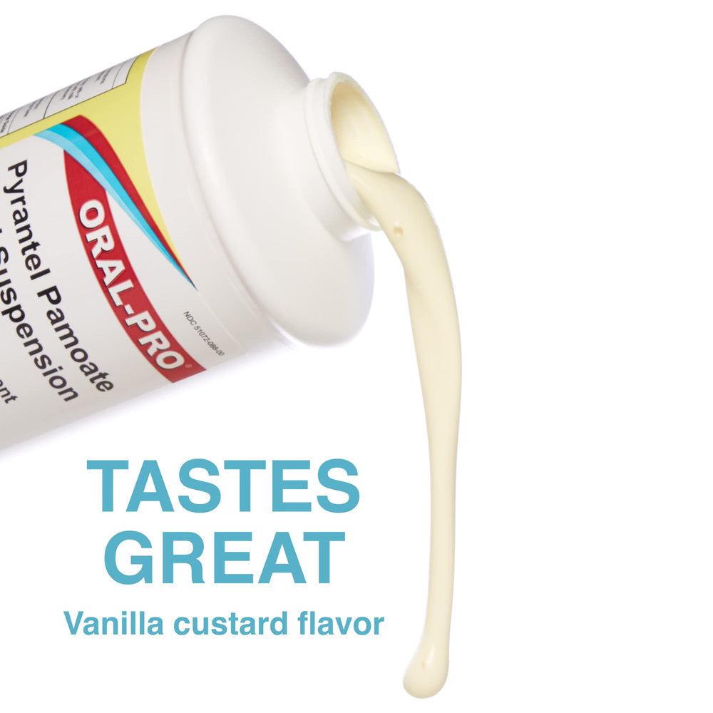 Oral-Pro vanilla custard flavor note inviting taste to ease dosing