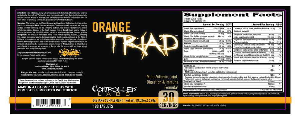 Orange Triad packaging on shelf ready for athletes seeking recovery.