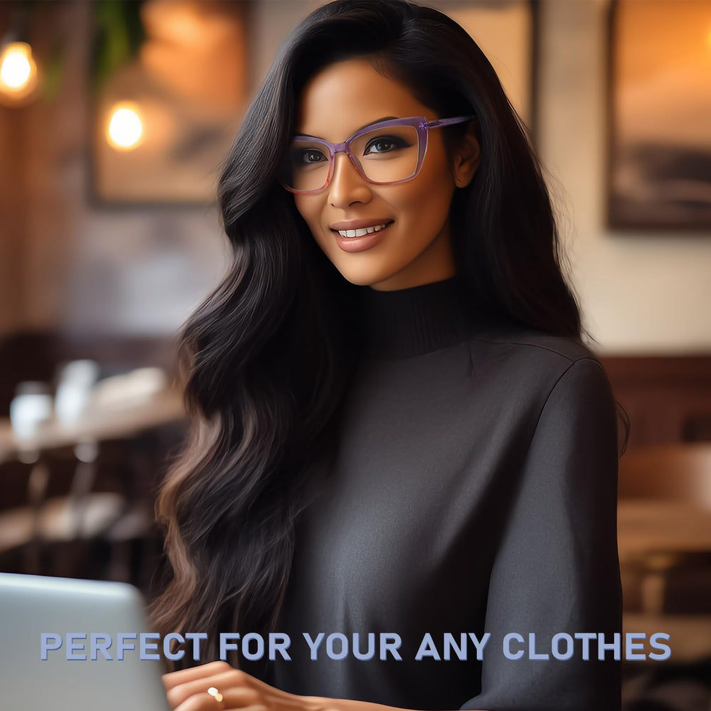 Oranzi reading glasses women lightweight cat-eye design fits many looks.