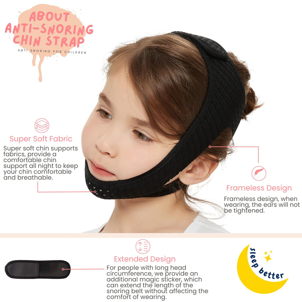 Orapink strap behind the ears demonstrates secure fit for active kids