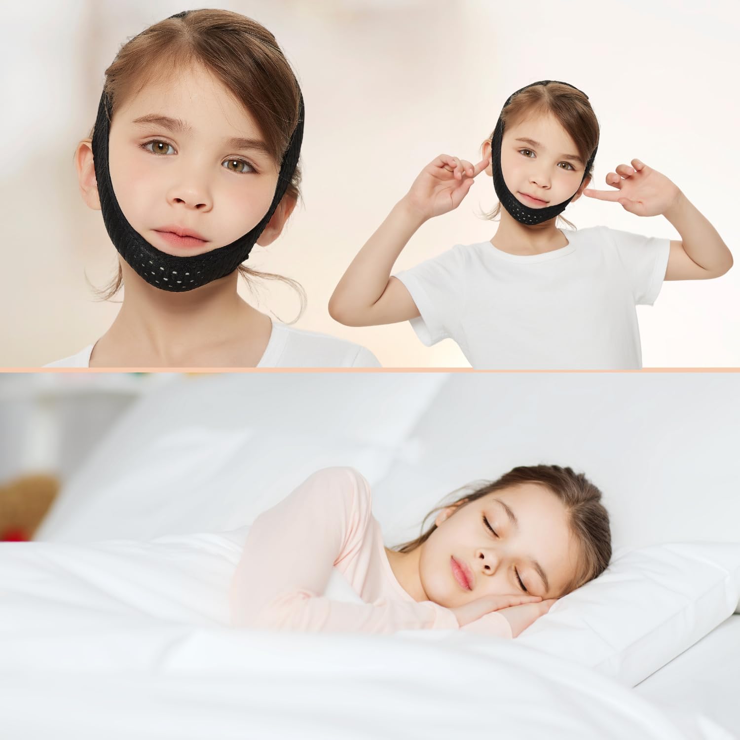 Orapink daily-use chin strap for families helps reduce snoring concerns