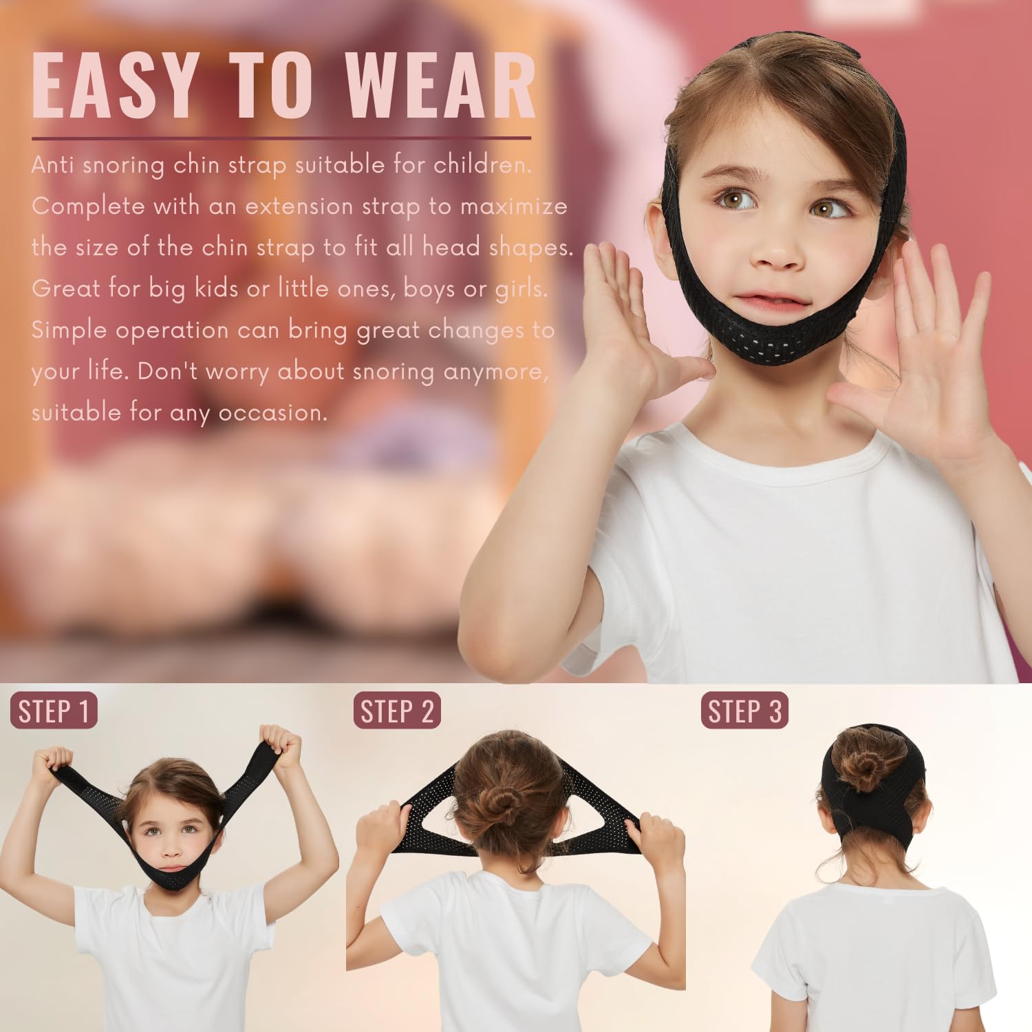 Orapink extension strap helps tailor size for a better seal