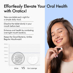 OraTicx daily-use lifestyle shot emphasizing probiotic routine.