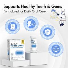 OraTicx oraCMU and oraCMS1 strains closeup for balanced oral bacteria.