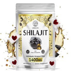 ORBILIVE Shilajit Gummies bottle shows convenient daily energy support.