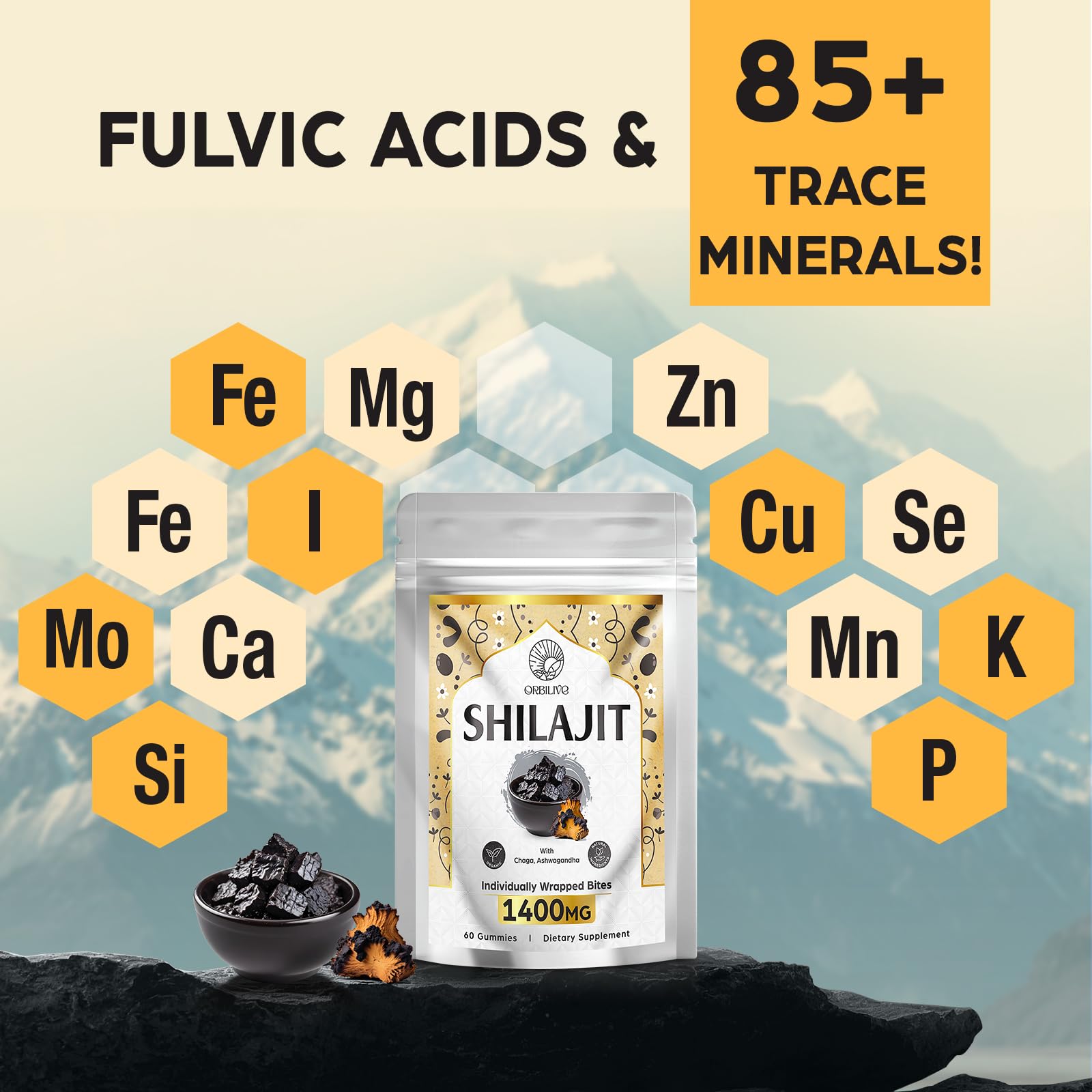 ORBILIVE Shilajit Gummies on the go scene shows easy daily integration.