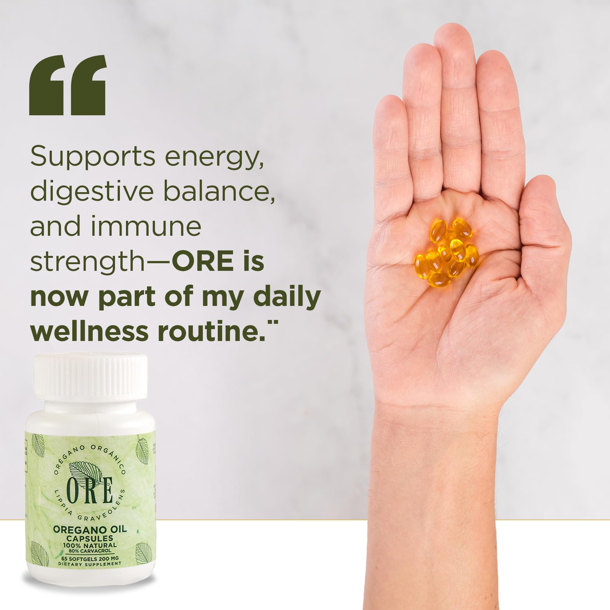 ORE digestive health softgels pack supporting gut-friendly herbal care