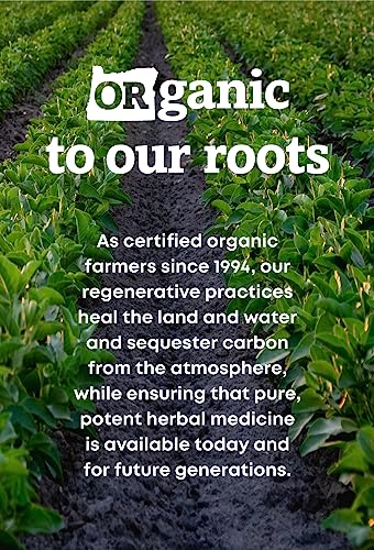 Oregon's Wild Harvest Echinacea label close-up highlights organic origin and allergen-free formulation.