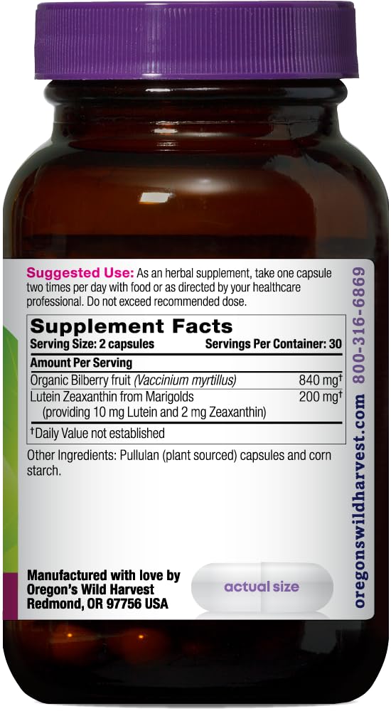 Eyes Love Lutein capsules close-up highlighting pure herbal formula for eye health.