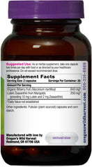 Eyes Love Lutein capsules close-up highlighting pure herbal formula for eye health.