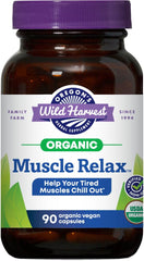 Oregon's Wild Harvest Muscle Relax bottle with organic herbs for daily calm