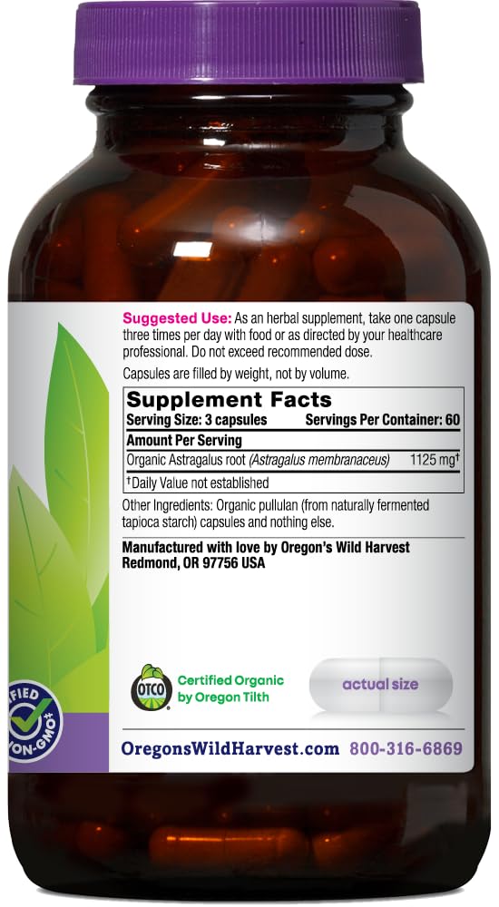 Oregon's Wild Harvest organic ashwagandha root bulk package highlighting purity and potency.