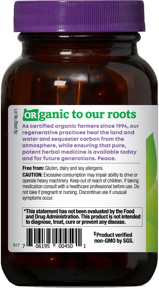 Oregon's Wild Harvest bottle showing non-GMO verification seal.