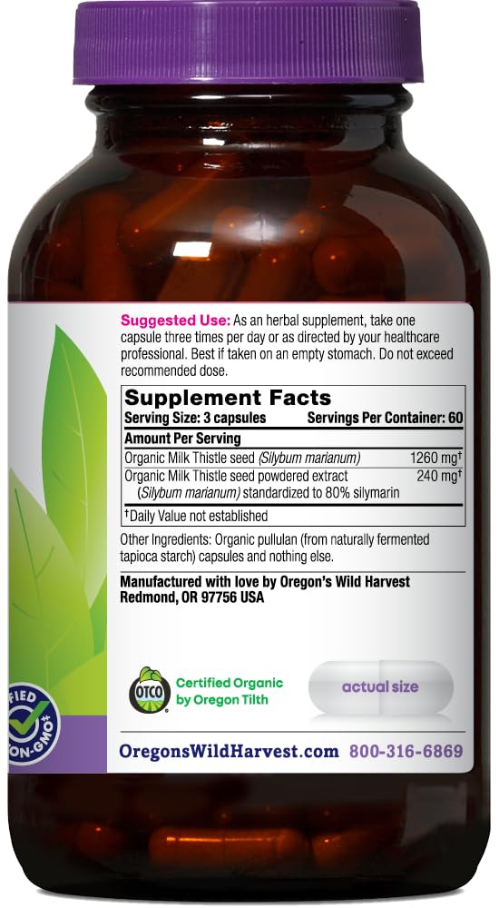 Pullulan plant-based capsules from Oregon's Wild Harvest.