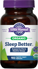 Oregon's Wild Harvest Sleep Better Capsules bottle front, supports a simple nightly routine.